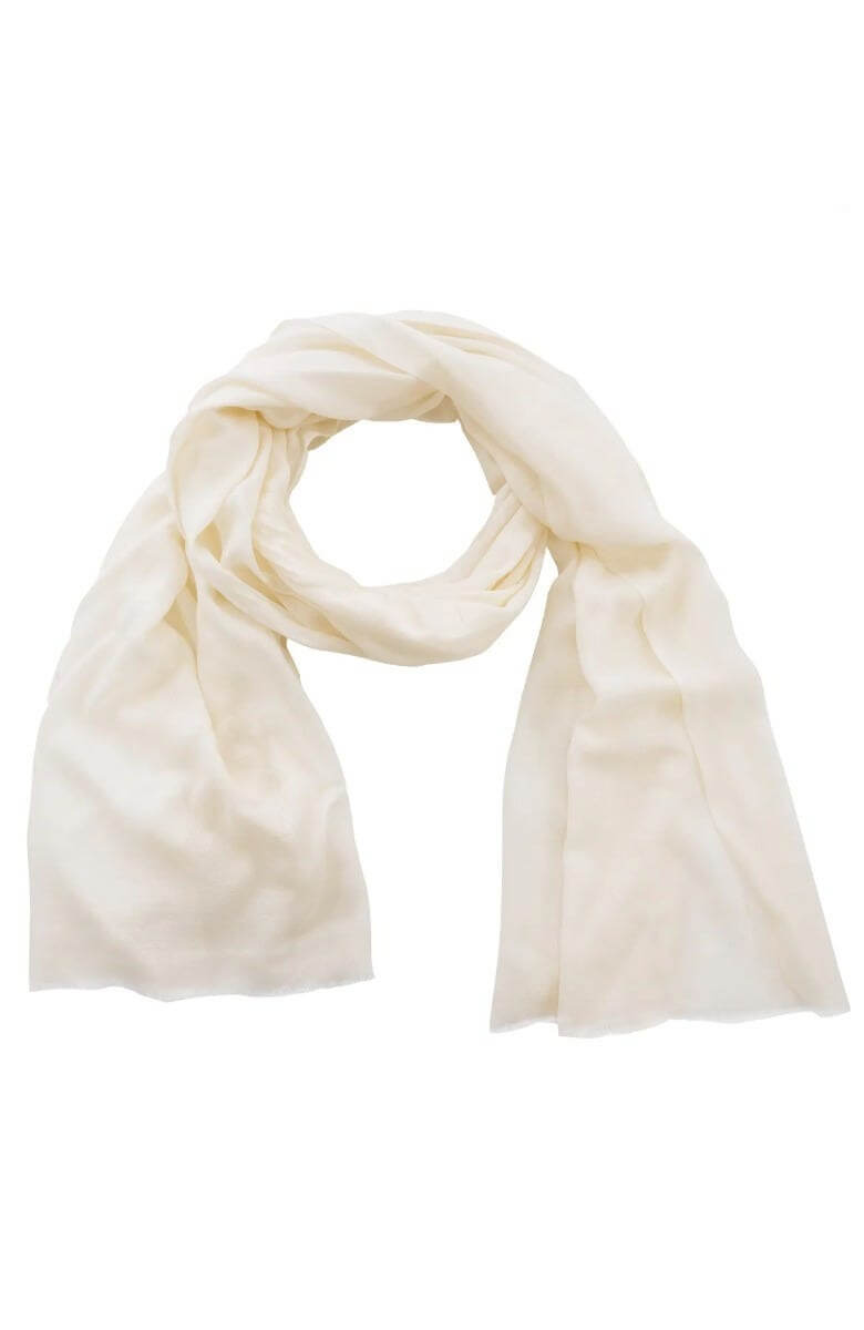 100% Cashmere Pashmina Scarf/Shawl - Classic Creme