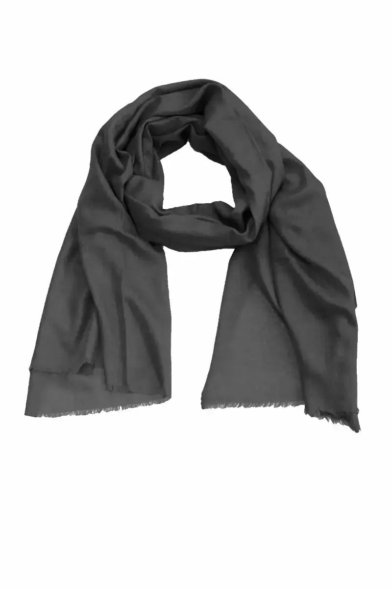 100% Cashmere Pashmina Scarf/Shawl - Classic Charcoal One Size