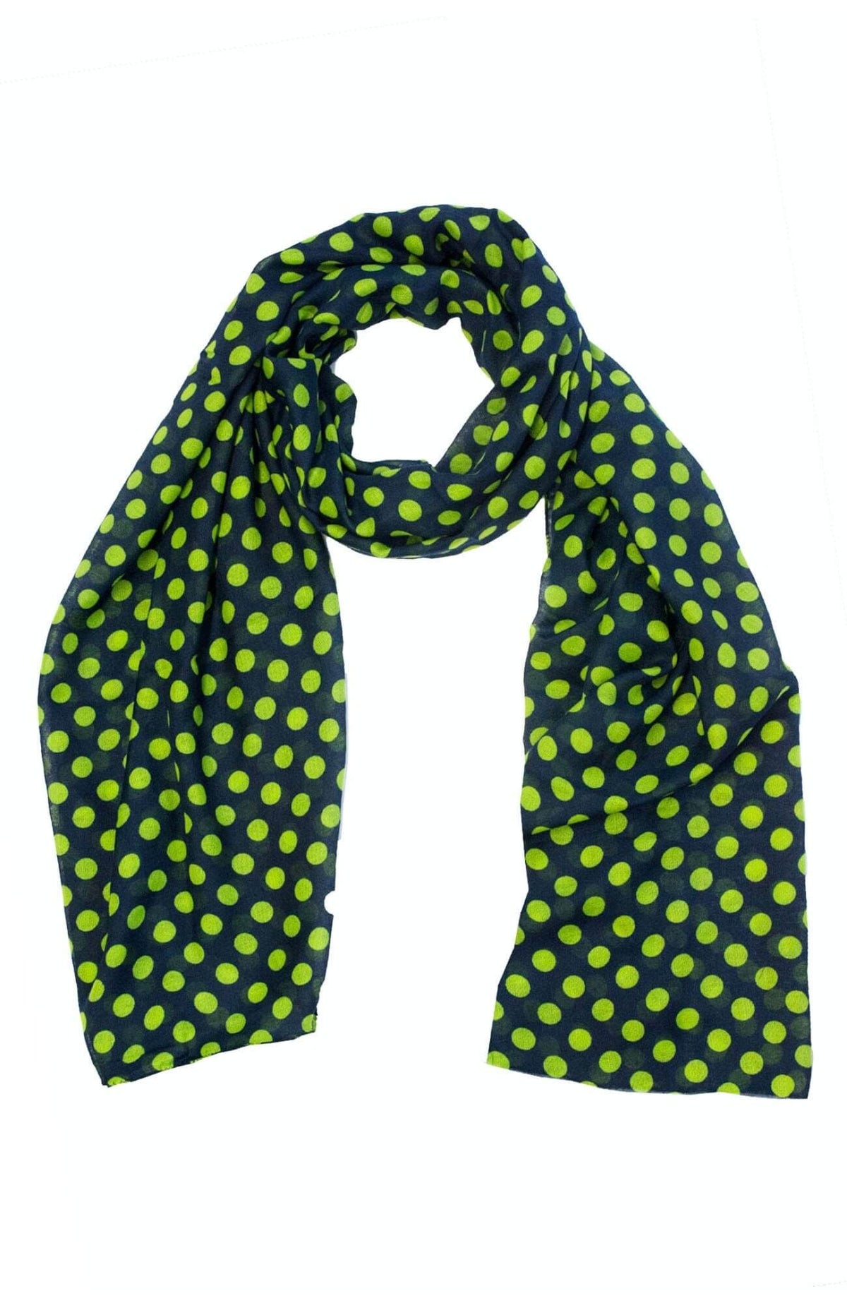 Pashmina Viscose Polka Dot Scarf navy kelly One Size
