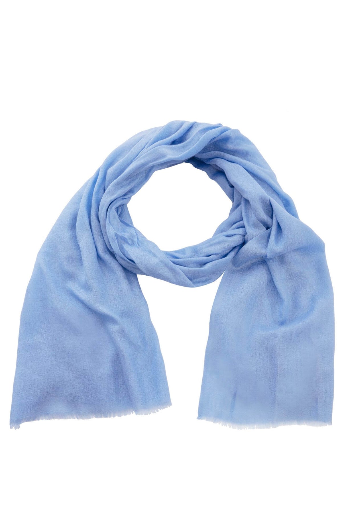 100% Cashmere Pashmina Scarf/Shawl - Classic Light Blue One Size