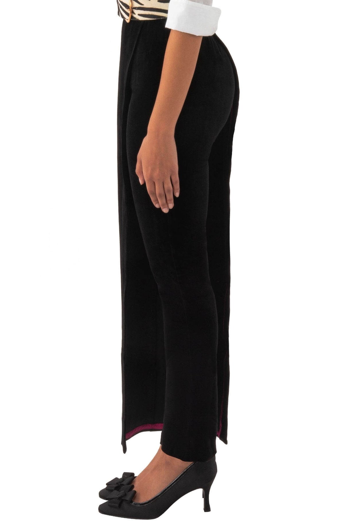 Wrap Me Up Pants- Silky Velvet - Final Sale Black