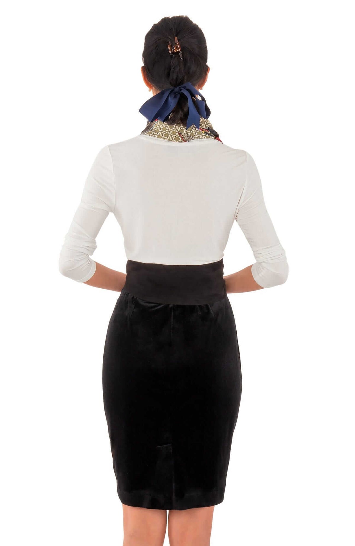 Pencil Skirt - Posh Velvet - Final Sale Black