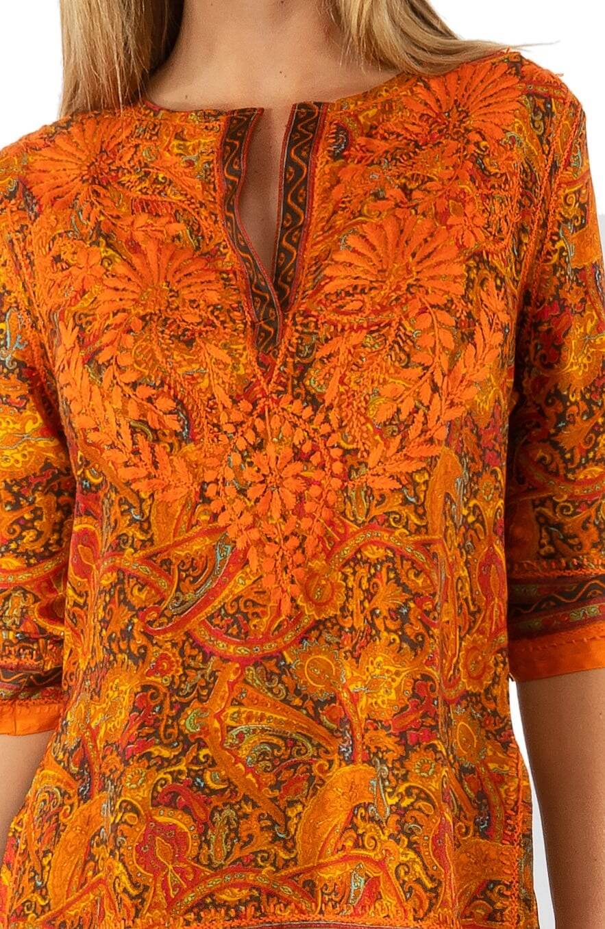 Silk Hand Embroidered Tunic - Final Sale Persian