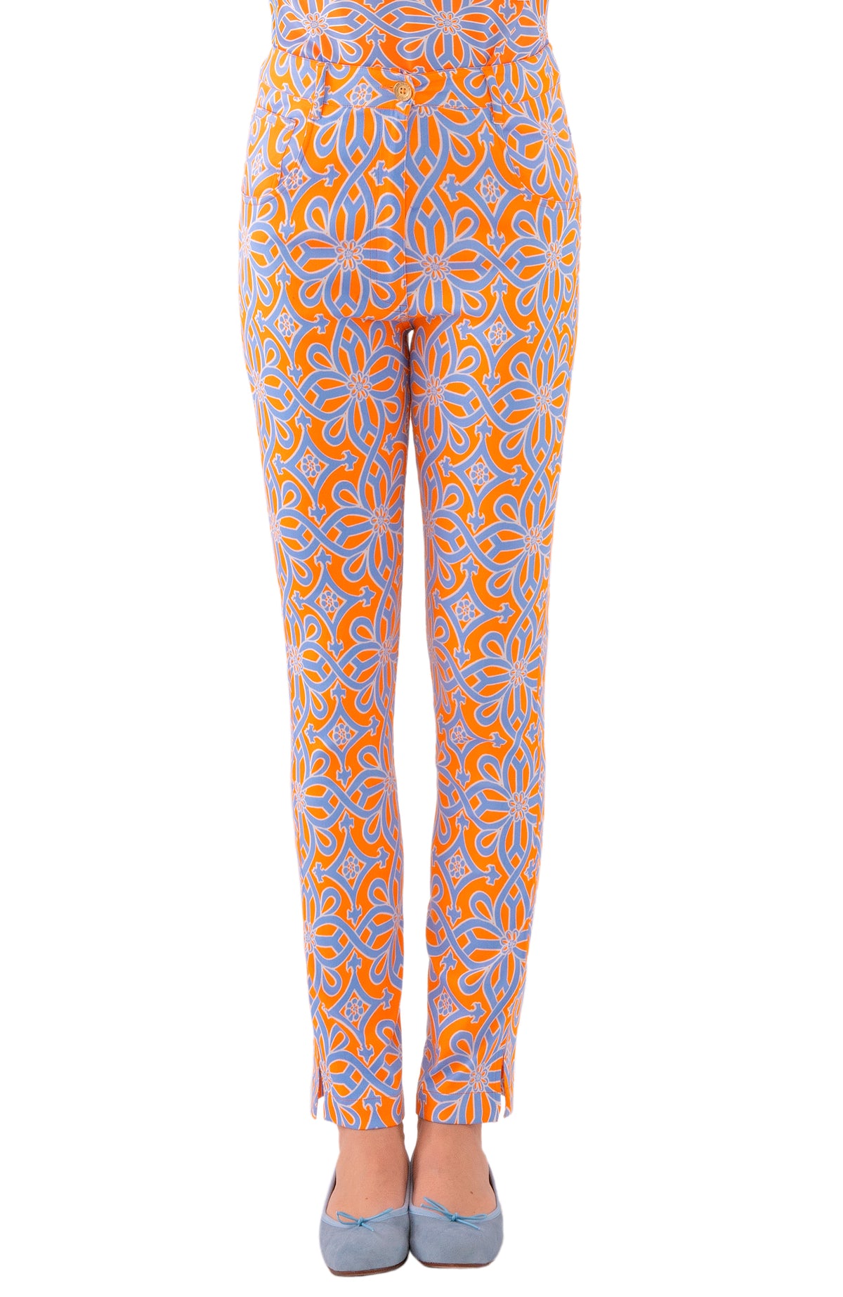 GripeLess Cotton Spandex Jeans - Piazza - Final Sale Periwink Orange