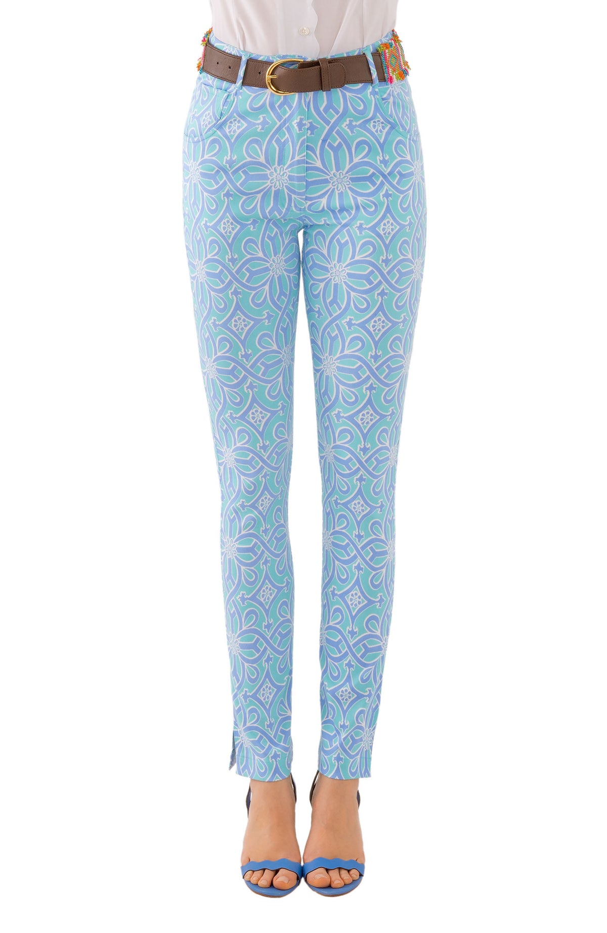 GripeLess Cotton Spandex Jeans - Piazza - Final Sale Turquoise Peri