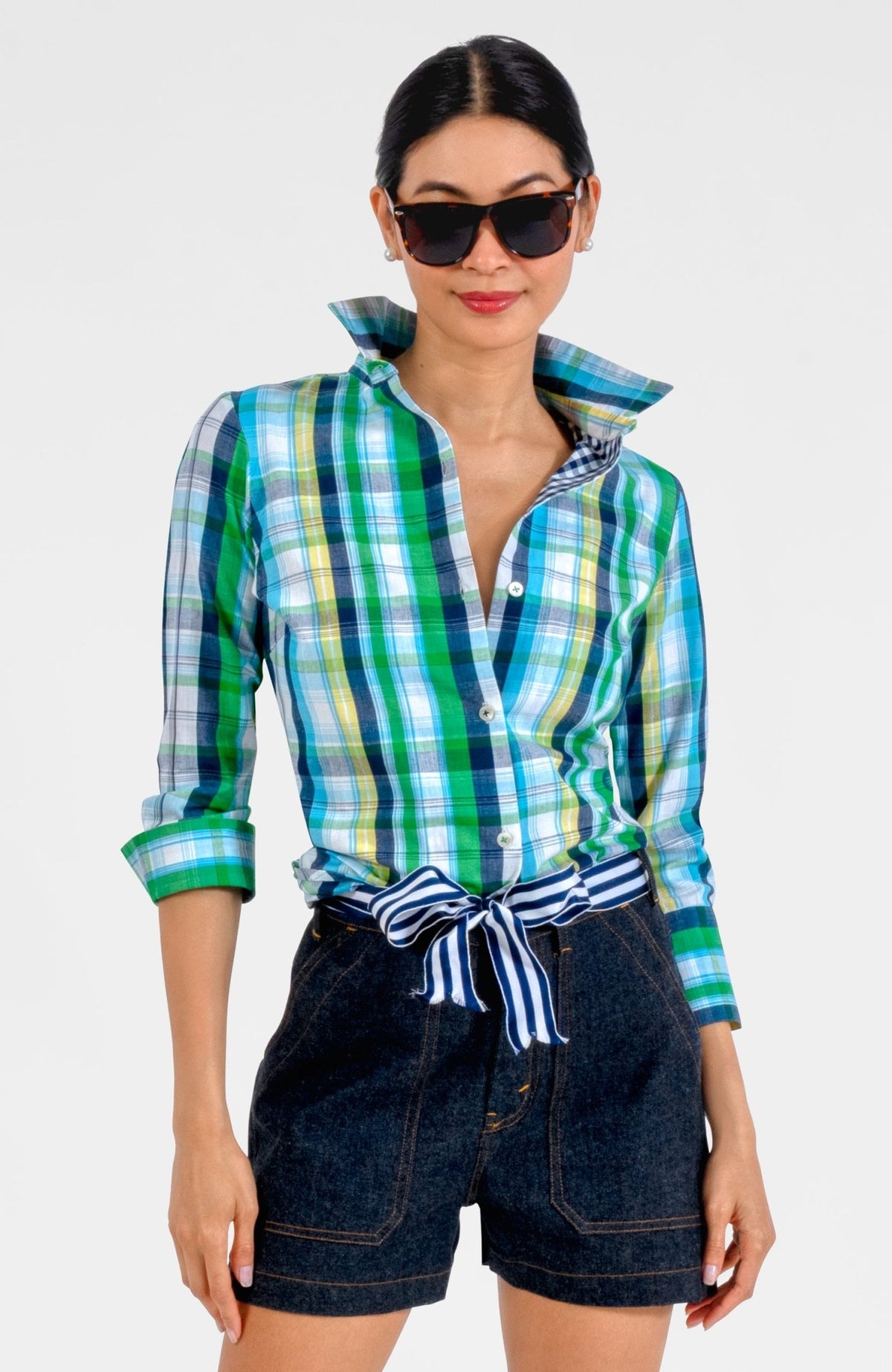 Picnic Time Boyfriend Shirt Navy