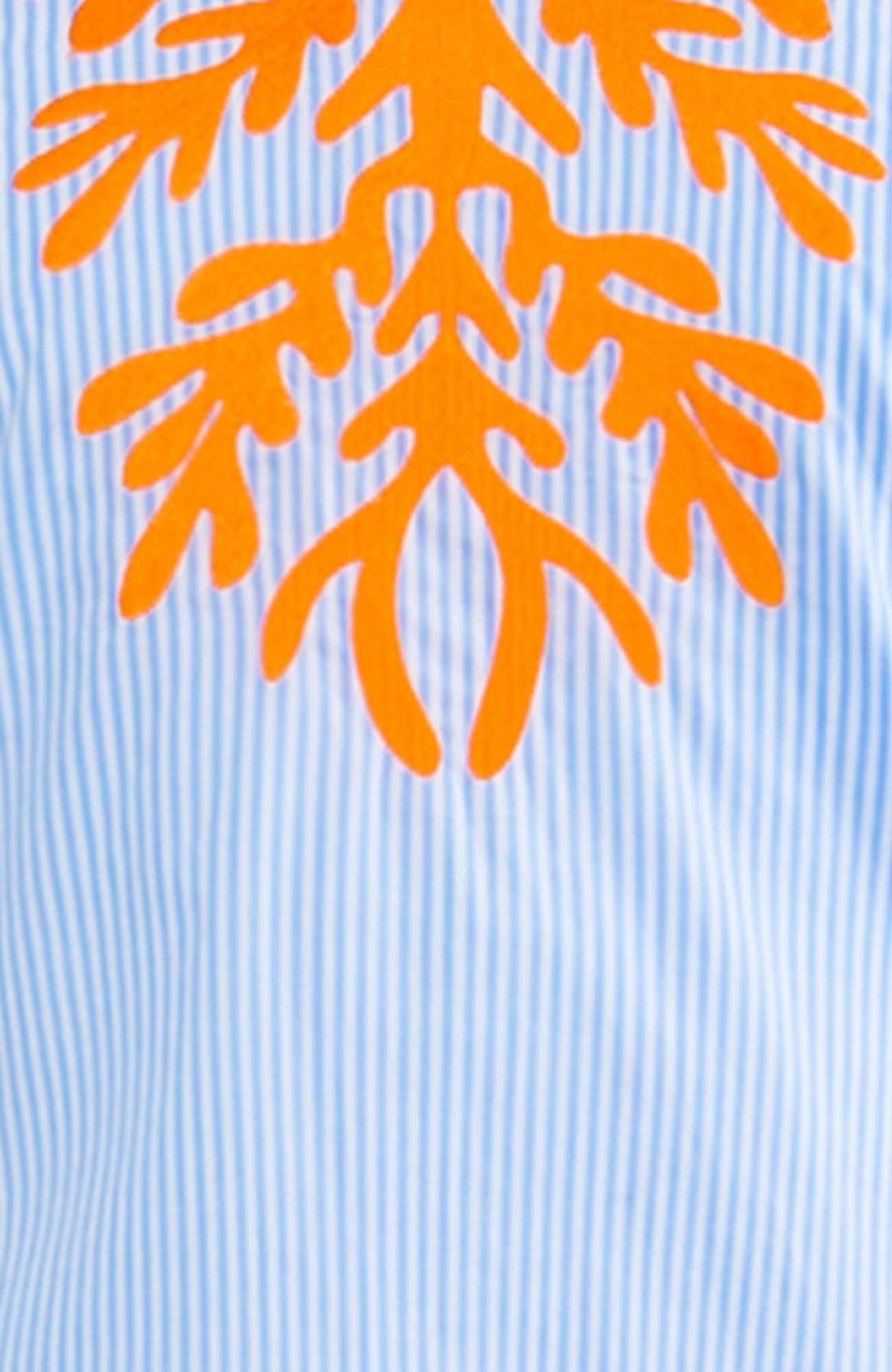 Embroidered Pinstripe Tunic - The Reef Peri Orange