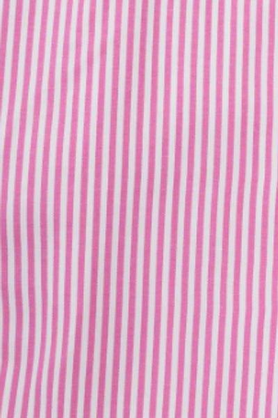 V-Neck Wrap Jumpsuit - Stripe Cotton Poplin - Final Sale Pink