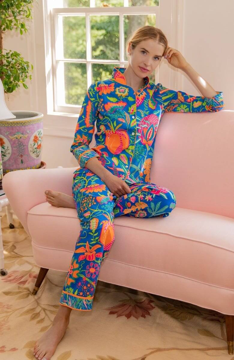 PJ Set - Hummingbird Heaven Blue Multi