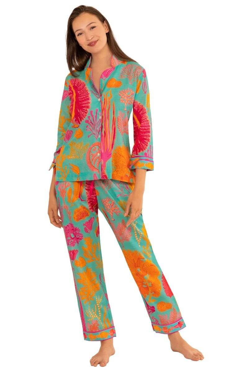 PJ Set - Sea Sway - Final Sale Turquoise