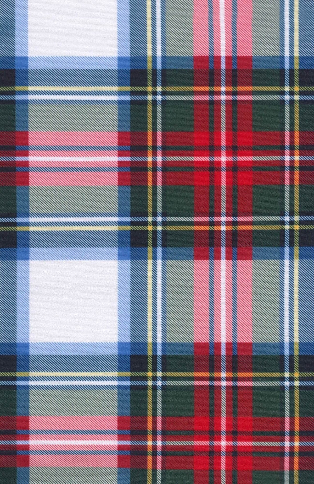 Plaid Wrap Coat With Shawl Collar - Duke Of York - Final Sale White Multi