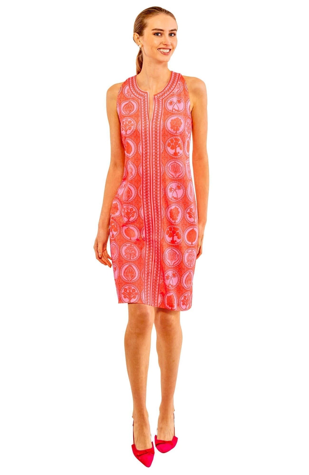 Plain Jane Dress - Circle of Love - Final Sale Pink Red