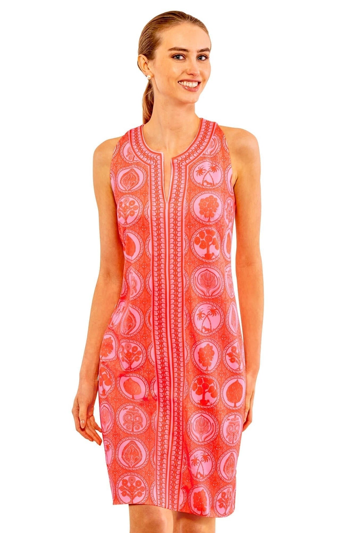 Plain Jane Dress - Circle of Love - Final Sale Pink Red