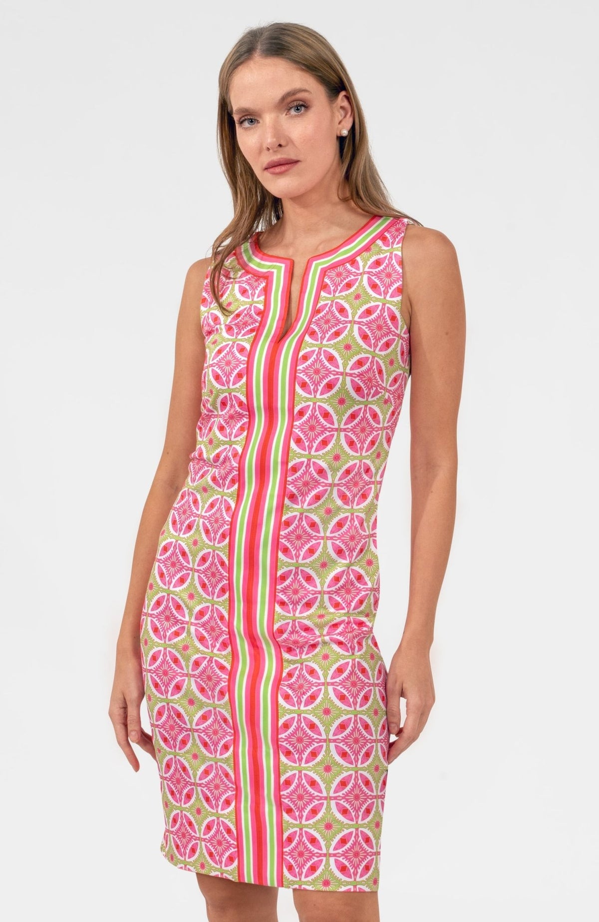 Plain Jane Dress - Smell The Roses Pink Lime