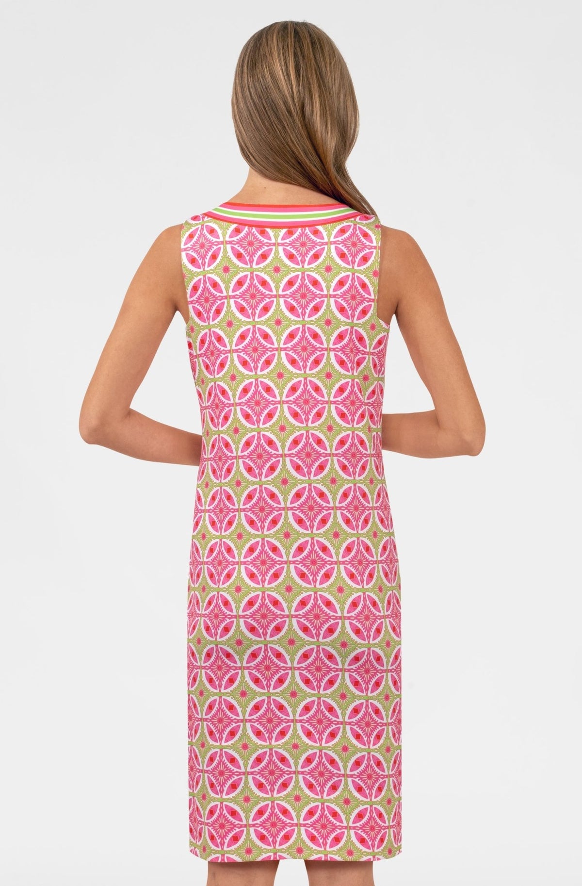 Plain Jane Dress - Smell The Roses Pink Lime