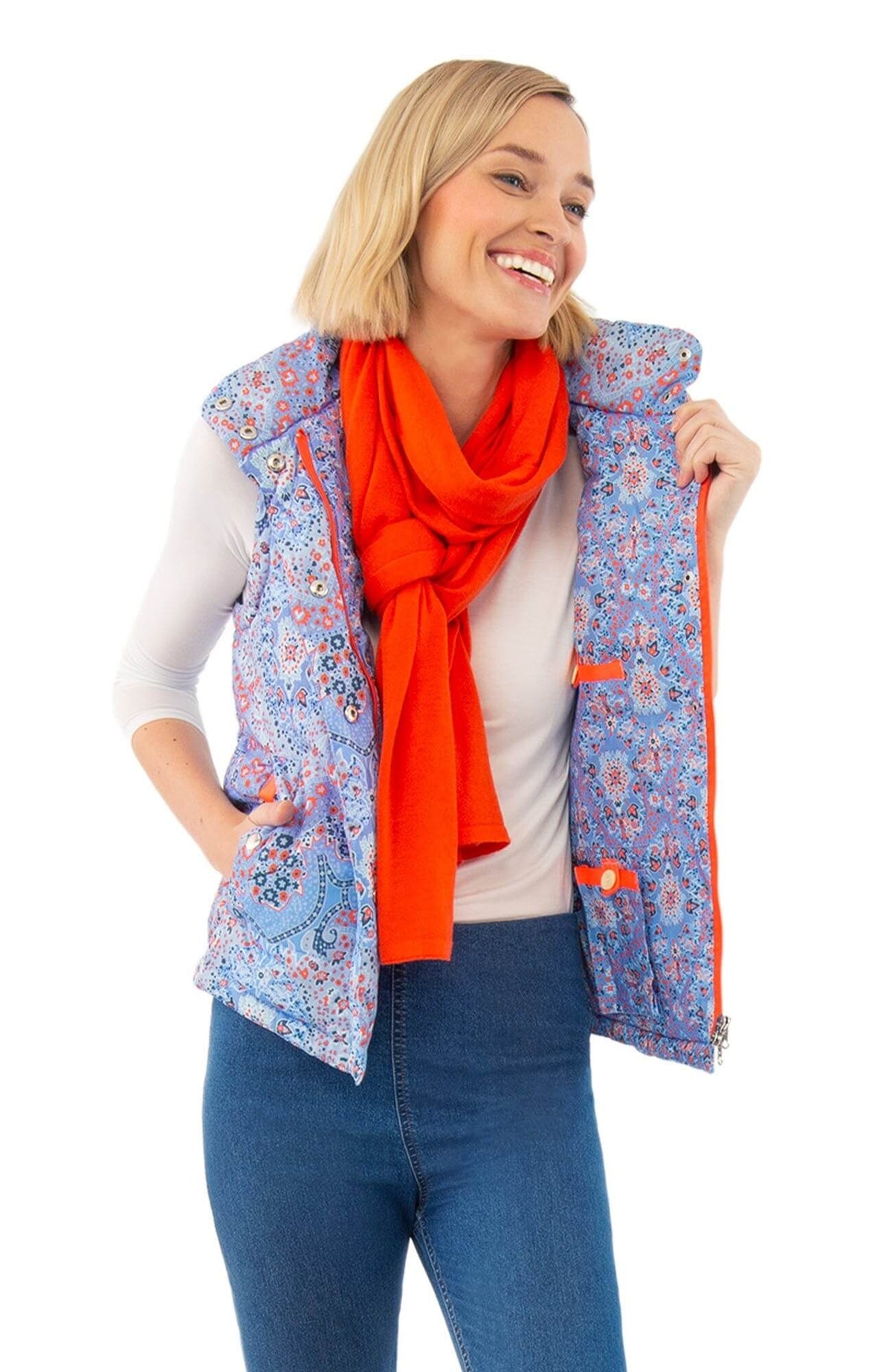 The Puffer Vest - Pleasantly Paisley - Final Sale Imari