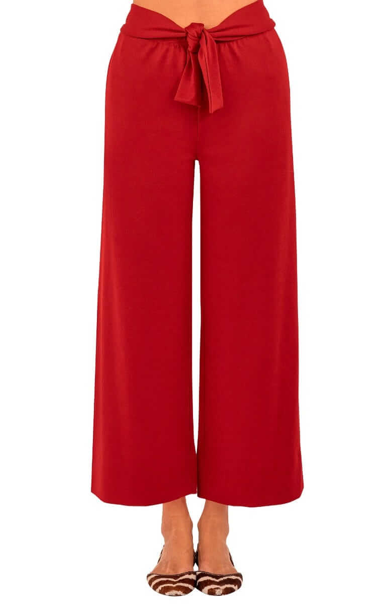 Ponte Crop Pant - Uptown Girl - Final Sale Red