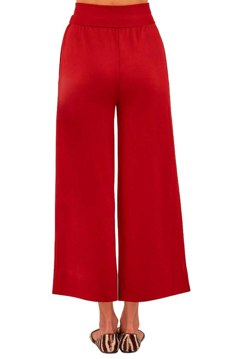 Ponte Crop Pant - Uptown Girl - Final Sale Red