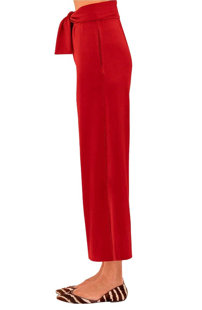 Ponte Crop Pant - Uptown Girl - Final Sale Red