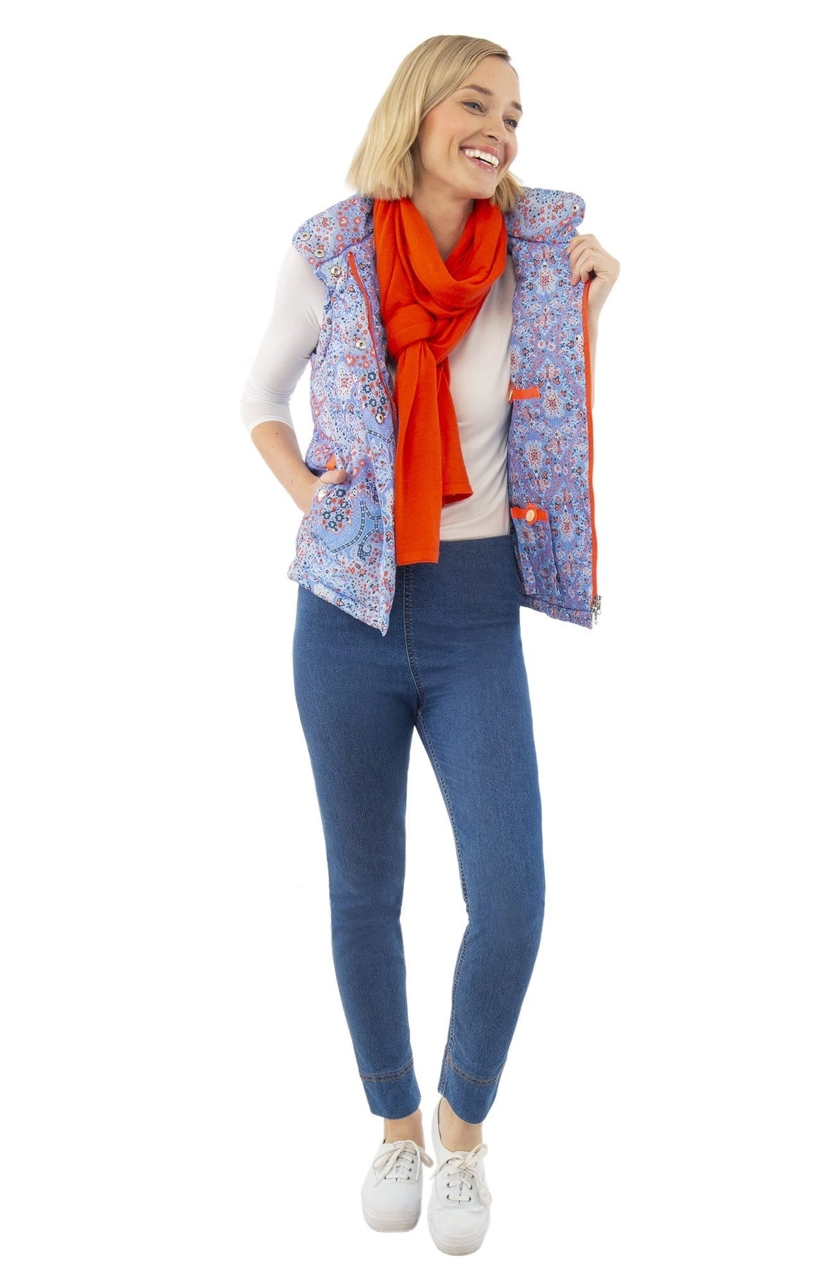 The Puffer Vest - Pleasantly Paisley - Final Sale Imari