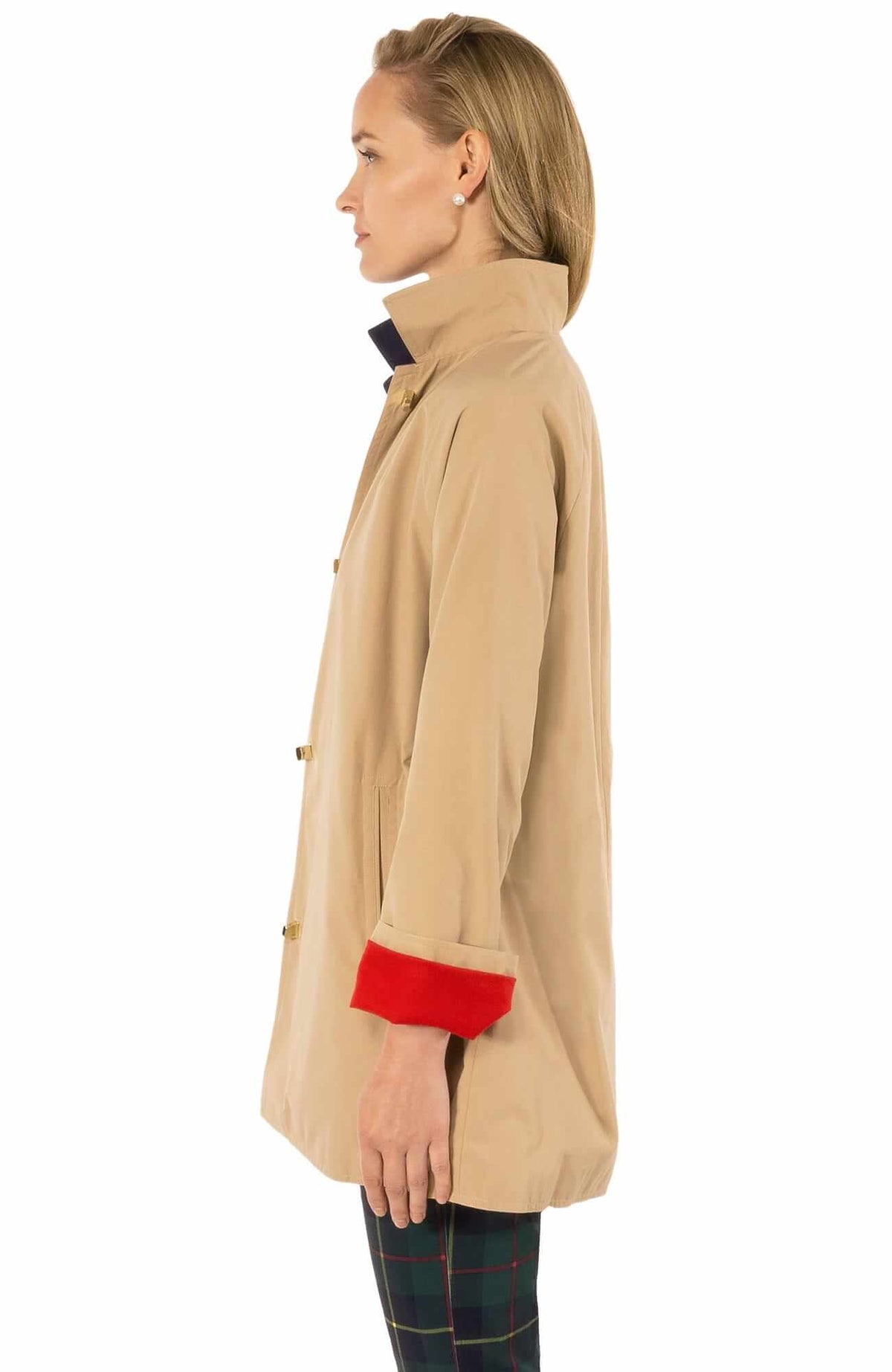 Pray For Rain Jacket - Final Sale Khaki Red