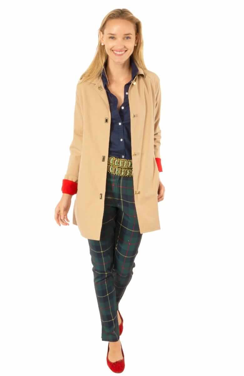 Pray For Rain Jacket - Final Sale Khaki Red