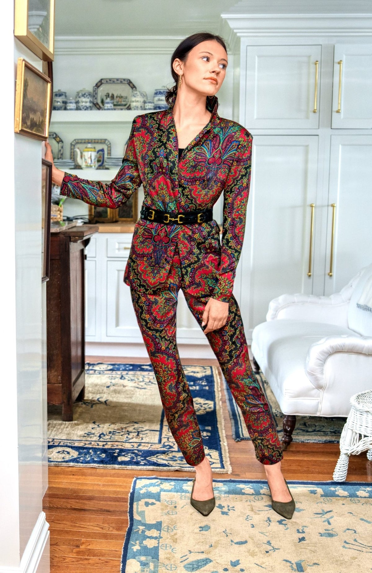 Preparatory Savile Pants - Passion Paisley Black