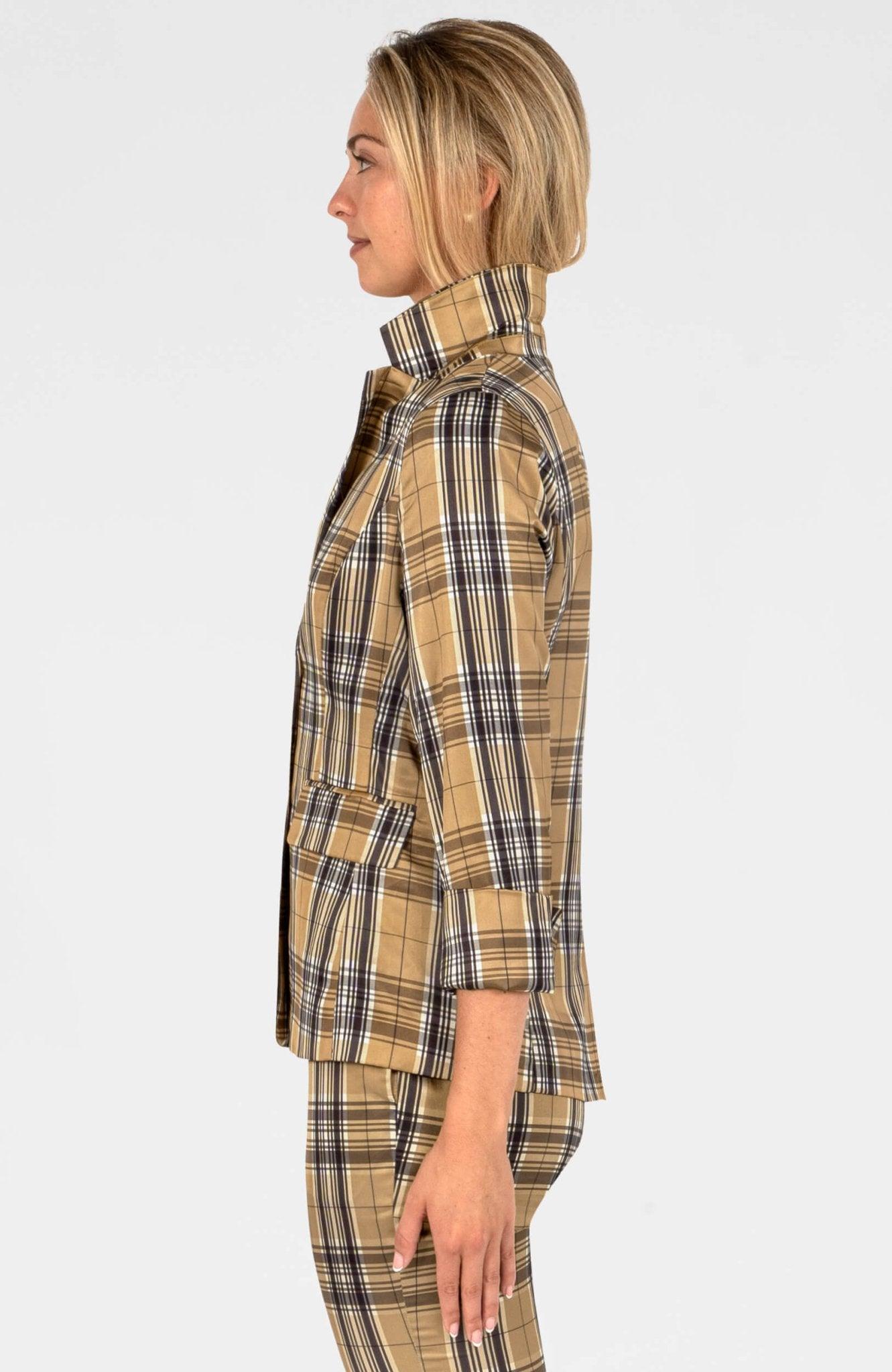 JKPRBG-KHK-1_c85f5c38-e057-4f59-8334-a3a368a99fc0 - Savile Jacket - Belgravia Plaid - Clothing - Gretchen Scott