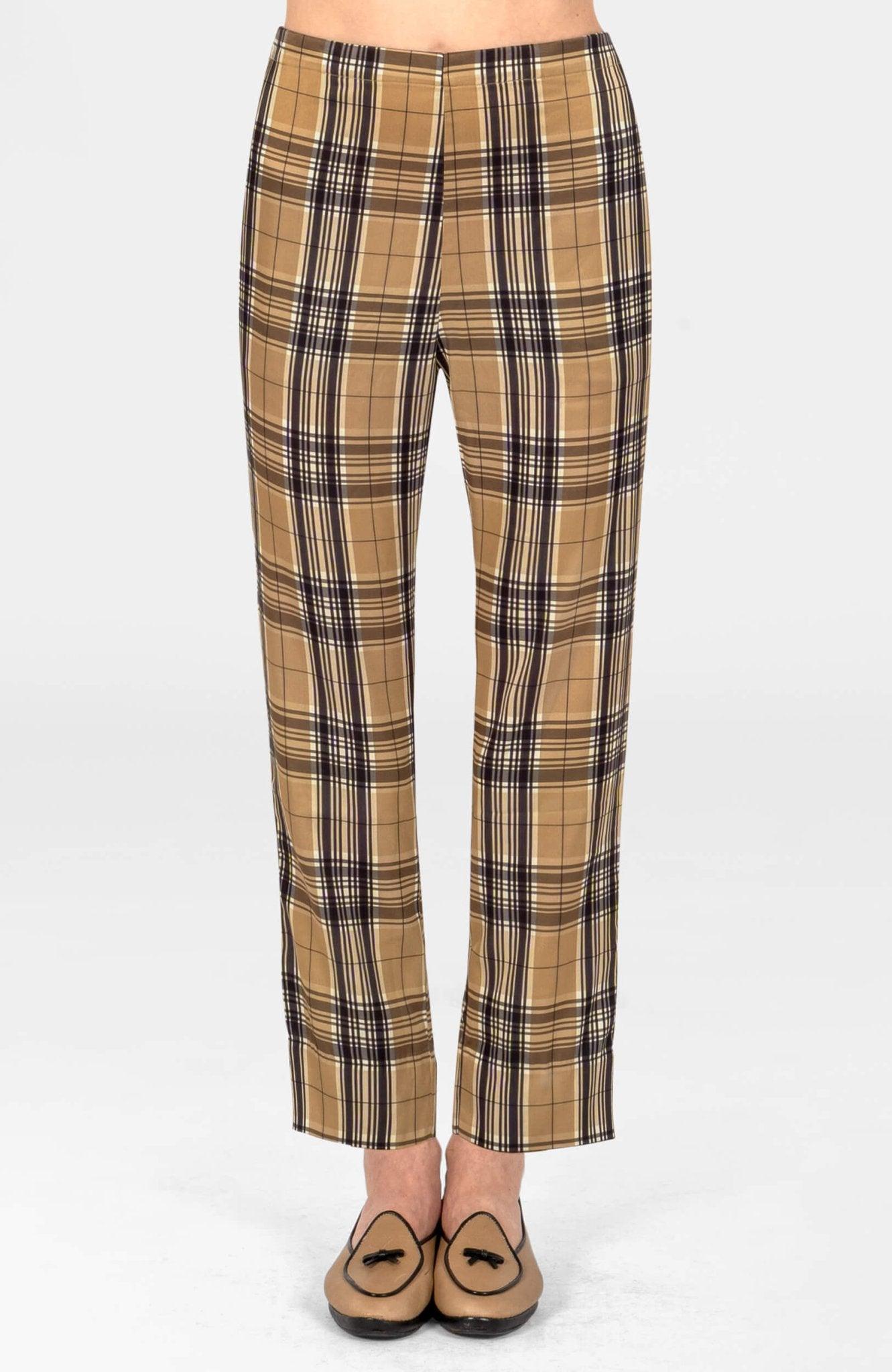 Preppartory Saville Pant - Belgravia Plaid Khaki Black