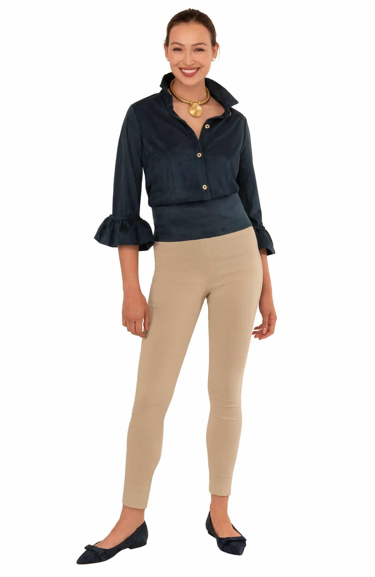 Priss Blouse - Ultra Suede - Final Sale Navy