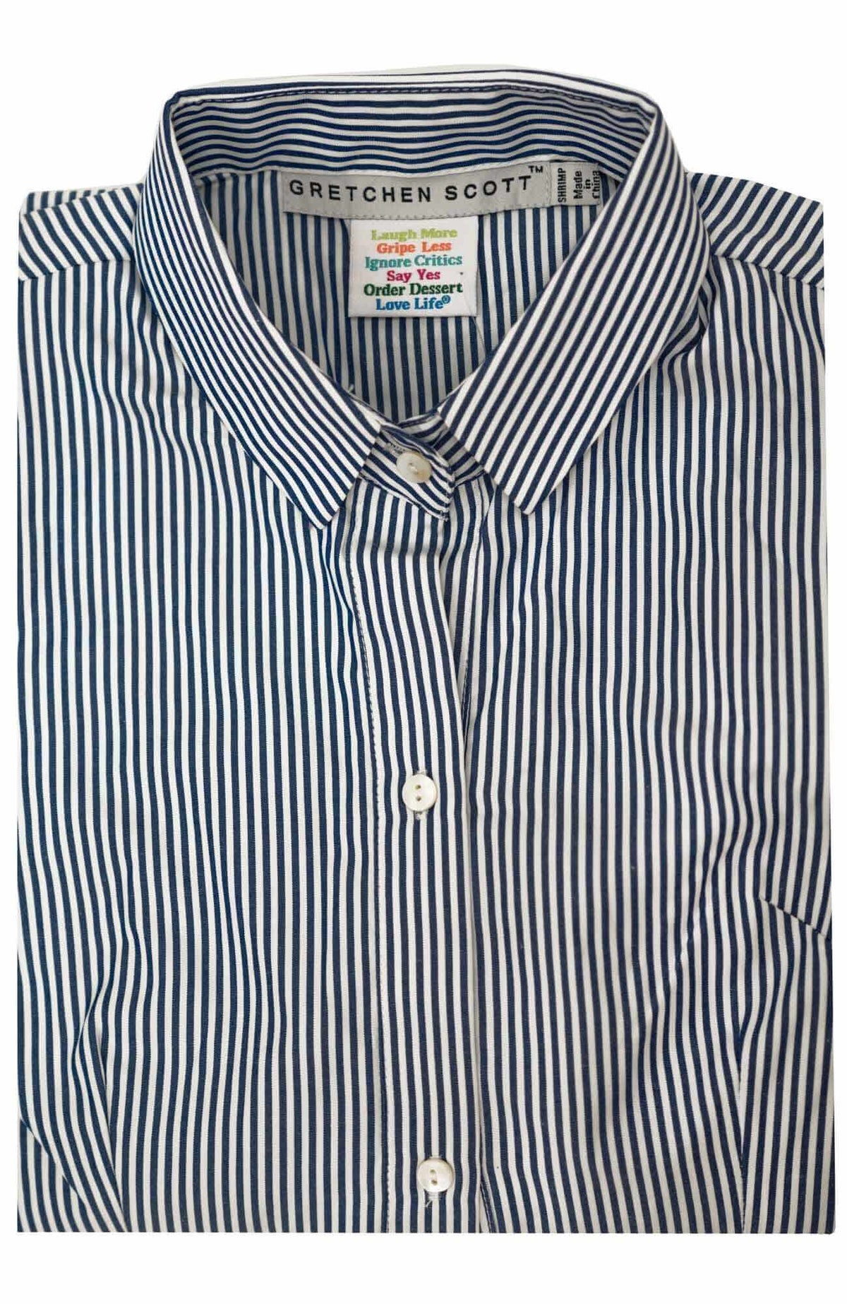 Priss Brooks Blouse - Stripe Wash & Wear