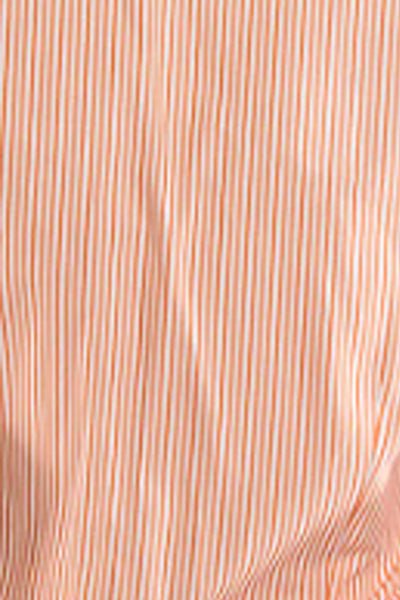 Priss Brooks Blouse - Stripe Wash & Wear Tangerine