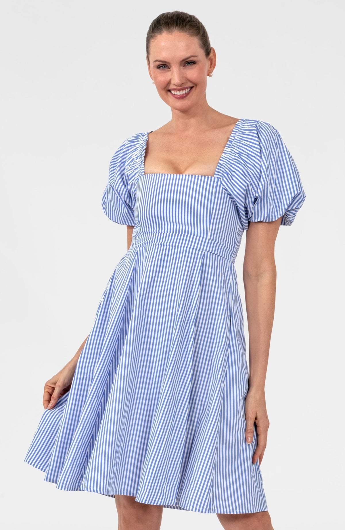 Promenade 2.0 Dress - Stripe Periwinkle