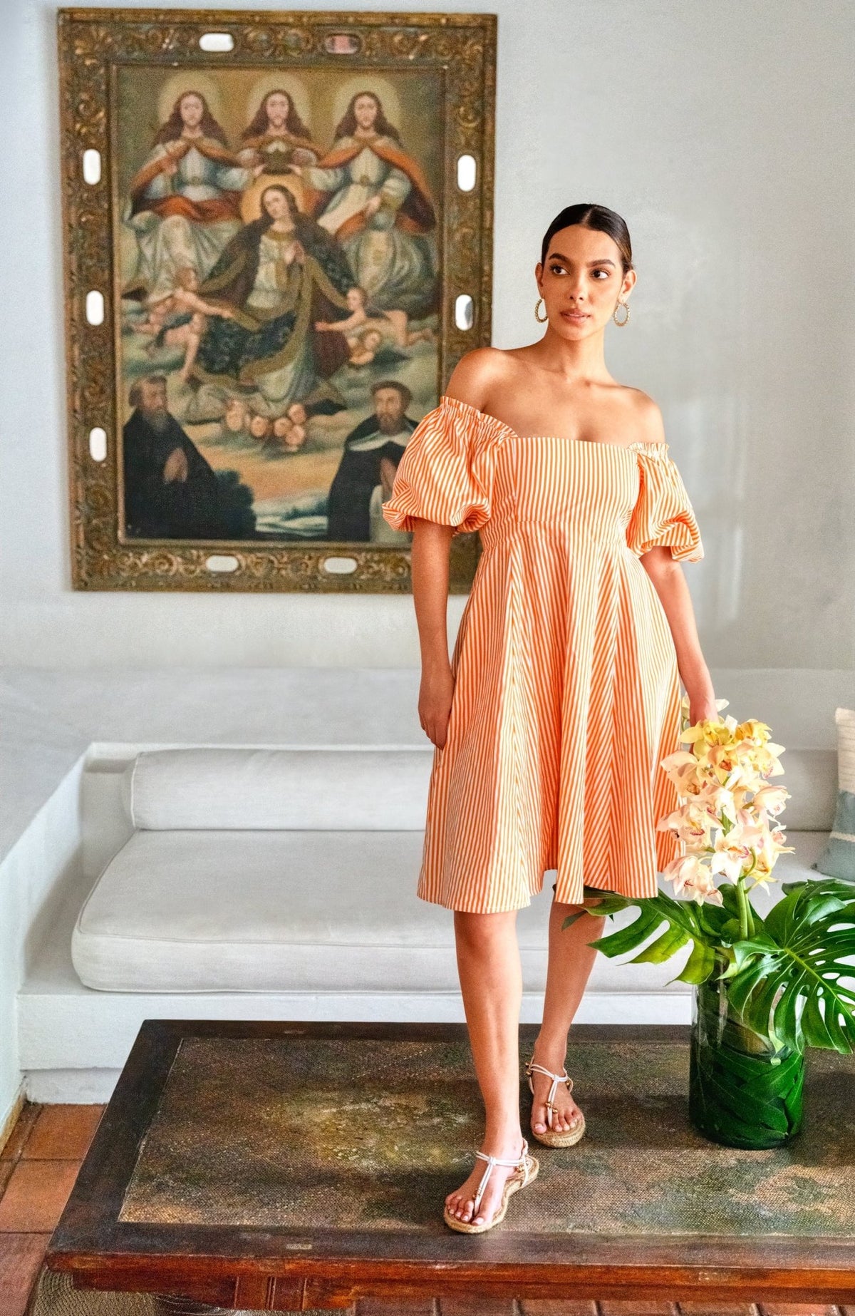 Promenade 2.0 Dress - Stripe Orange