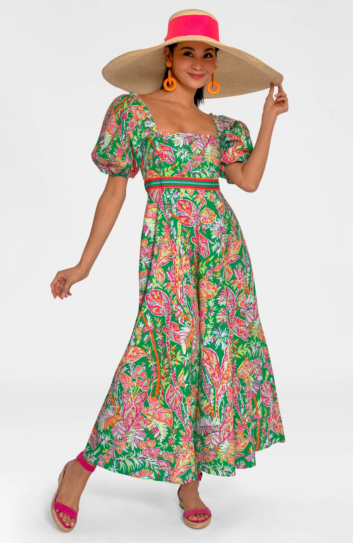 Promenade Dress - Vintage Vines Kelly