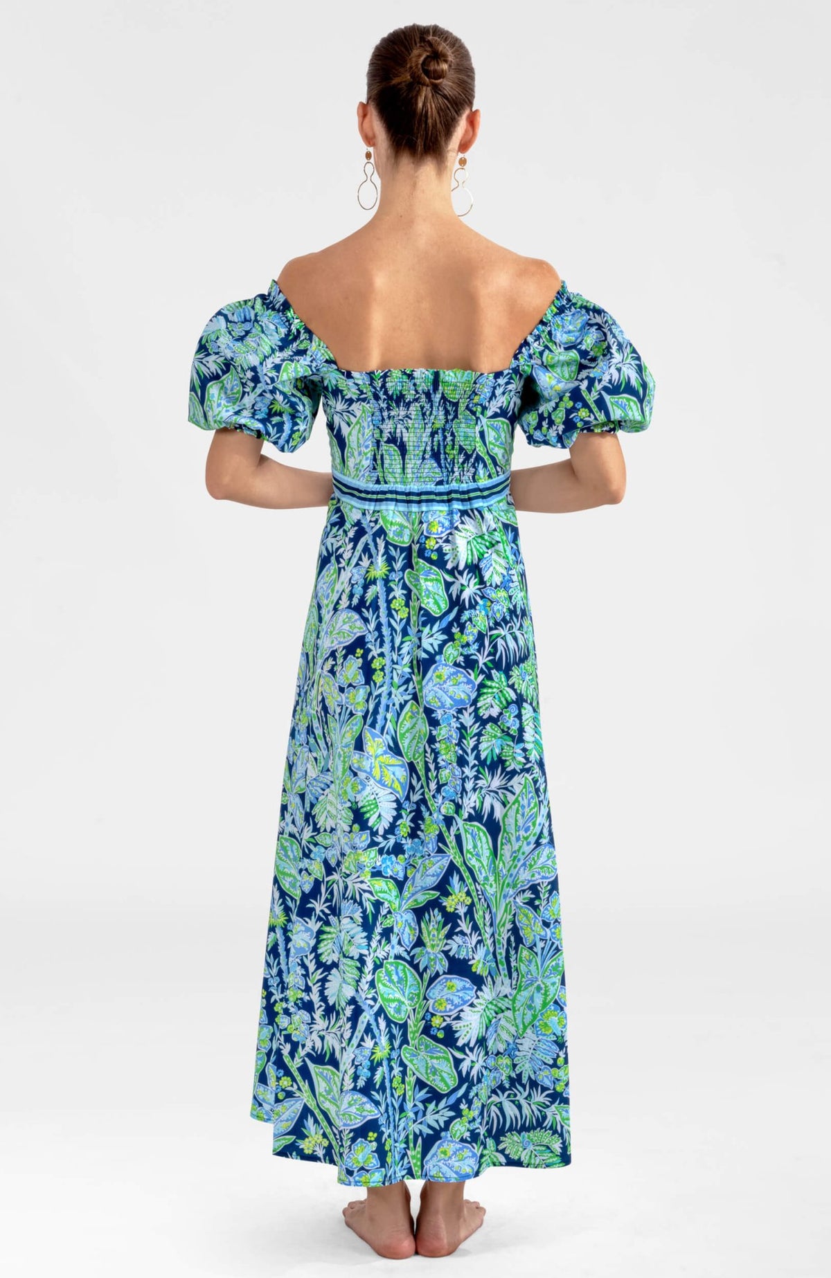 Promenade Dress - Vintage Vines Navy