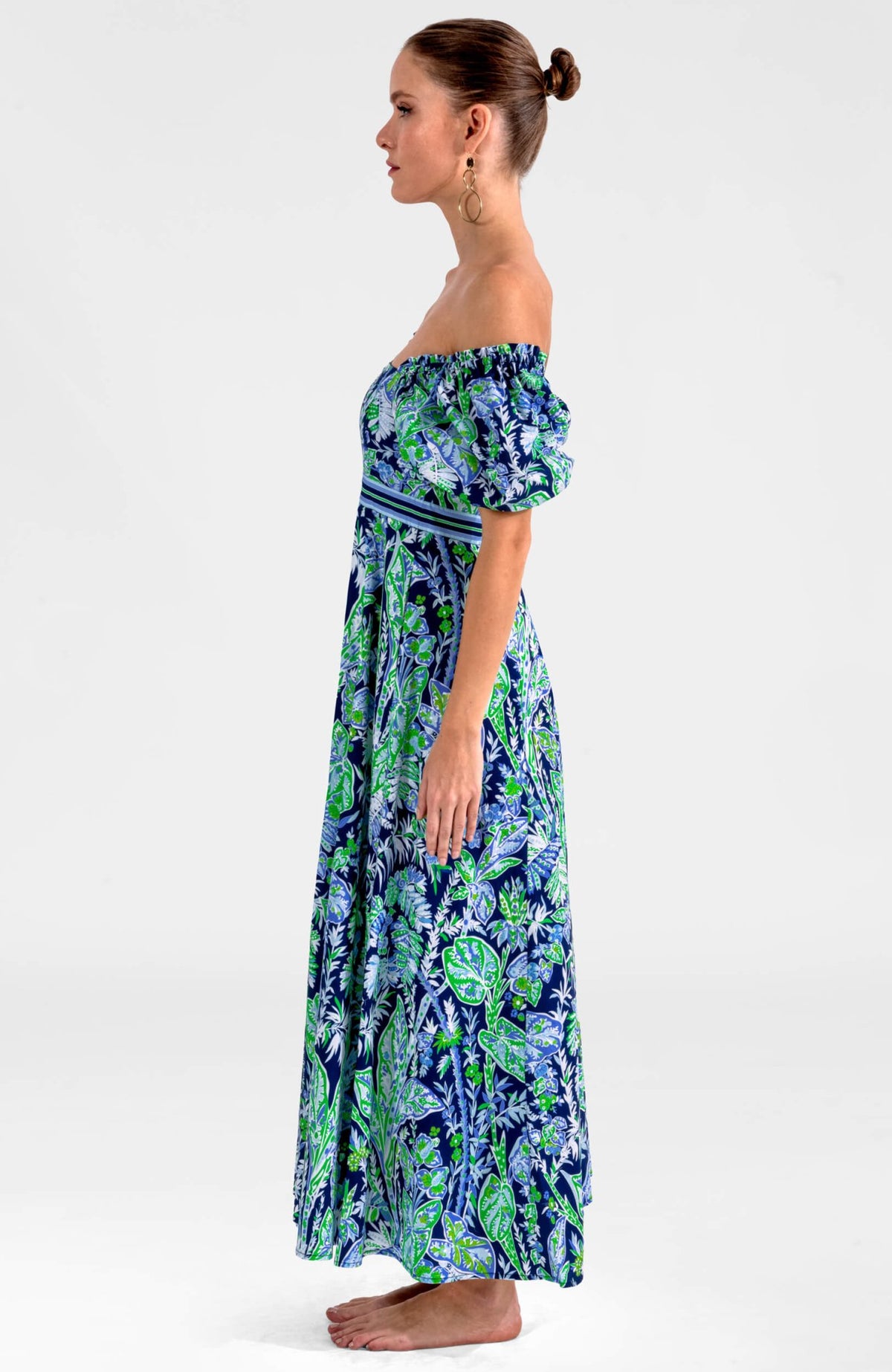 Promenade Dress - Vintage Vines Navy