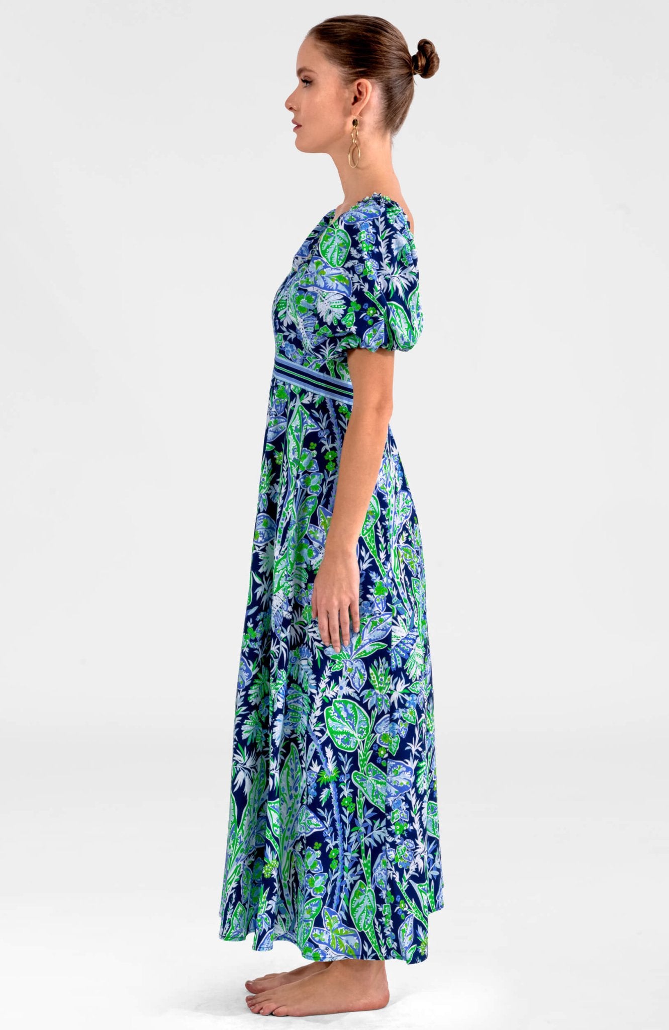 Promenade Dress - Vintage Vines Navy