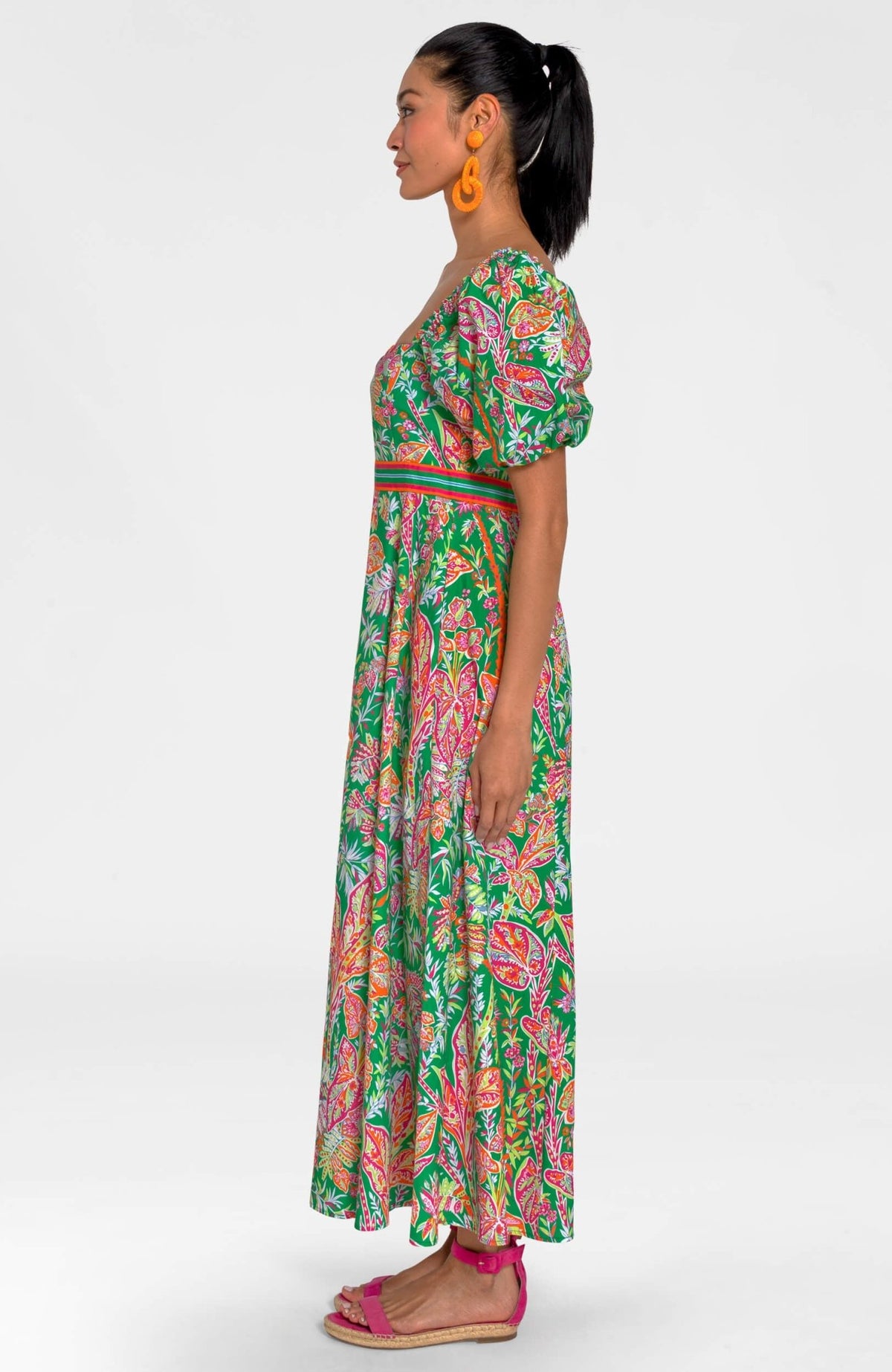 Promenade Dress - Vintage Vines Kelly