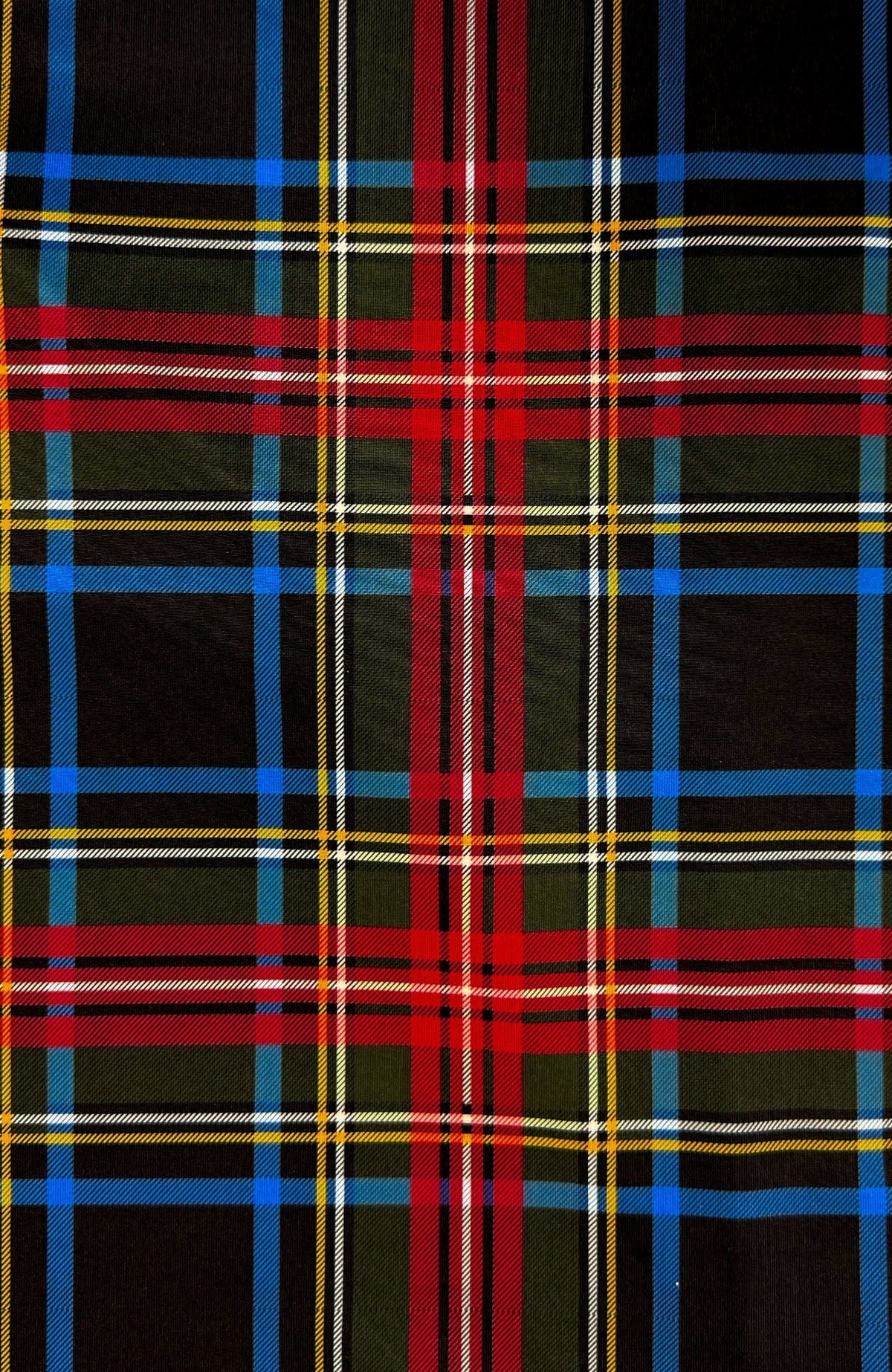 Ruffleneck Tunic - Stewart Plaid Black Multi