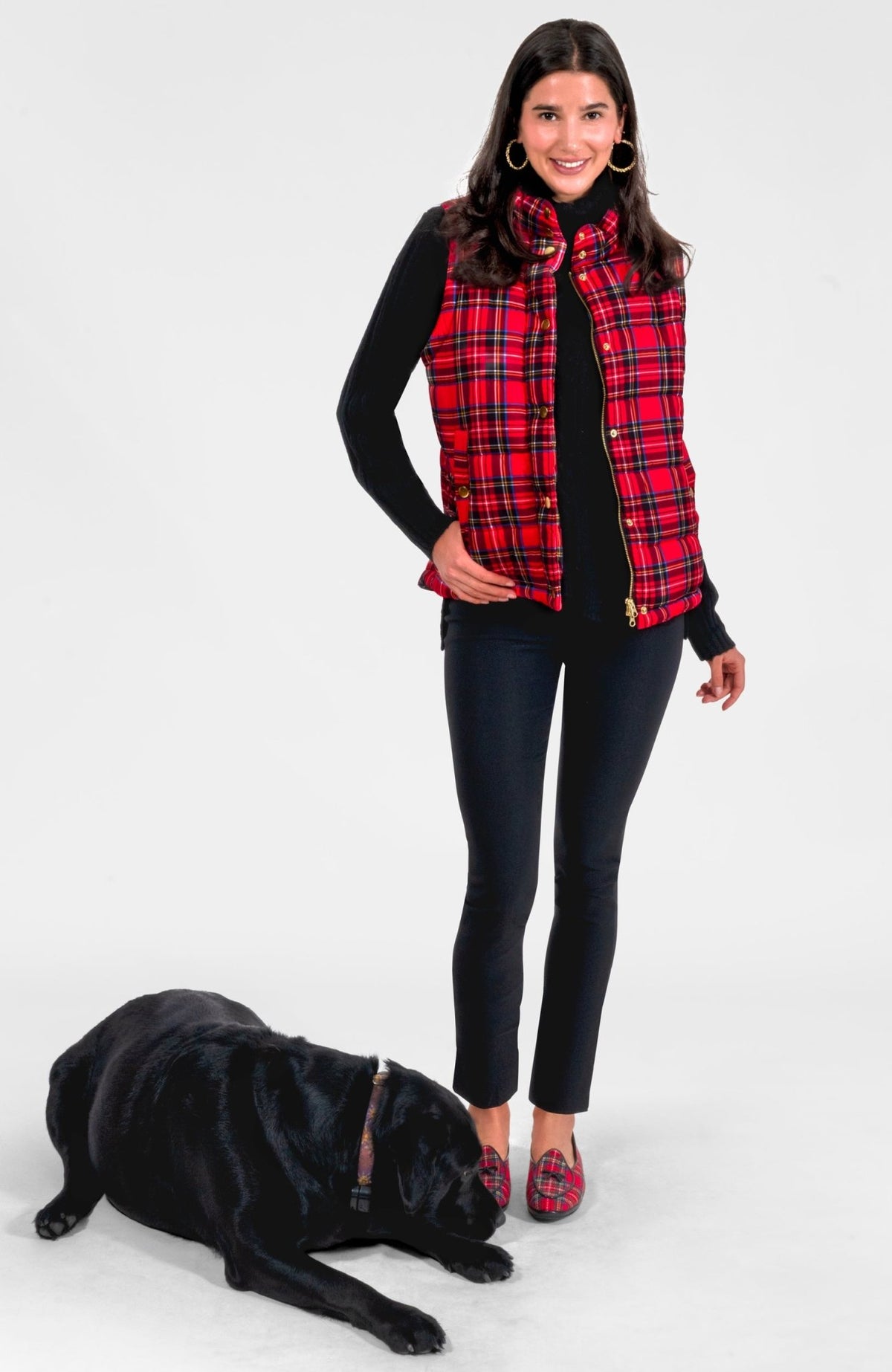 Puffer Vest - Duke Of York Red Multi