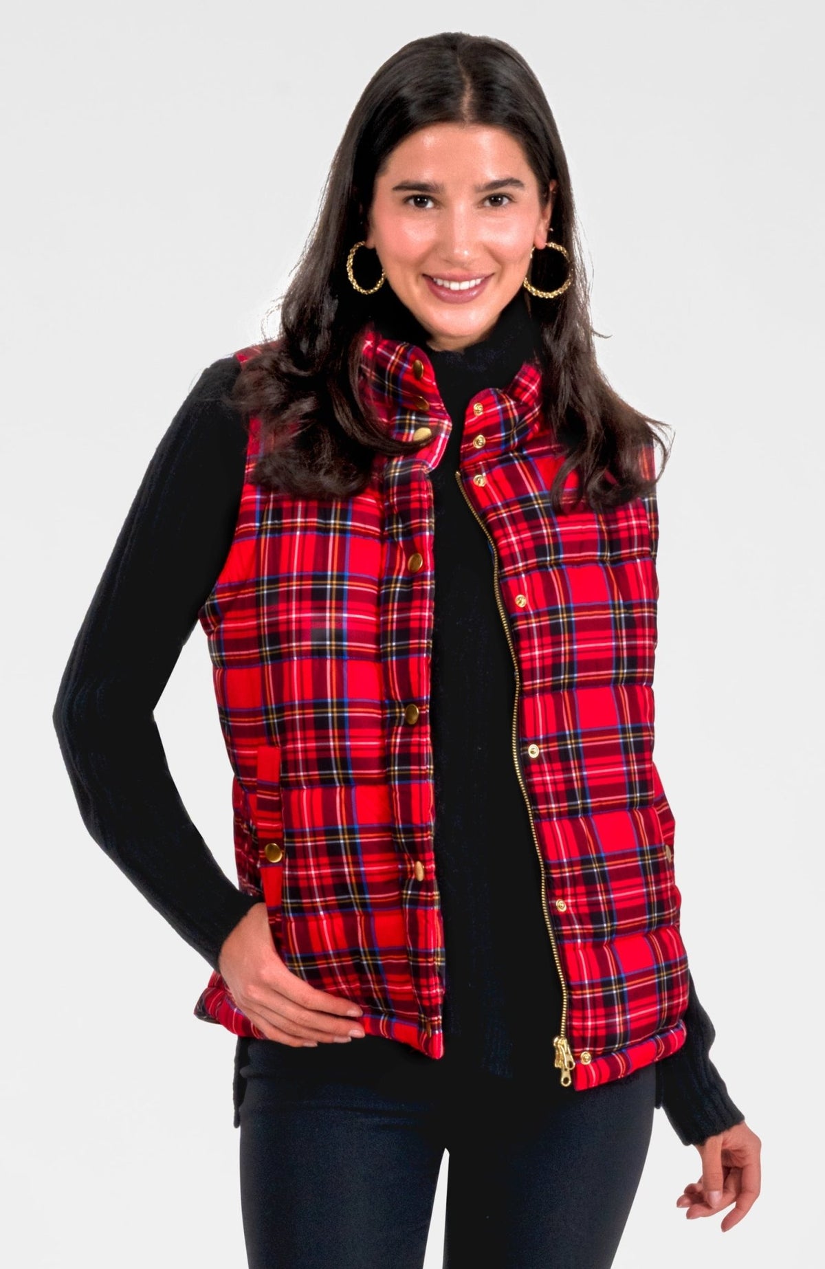 Puffer Vest - Duke Of York Red Multi