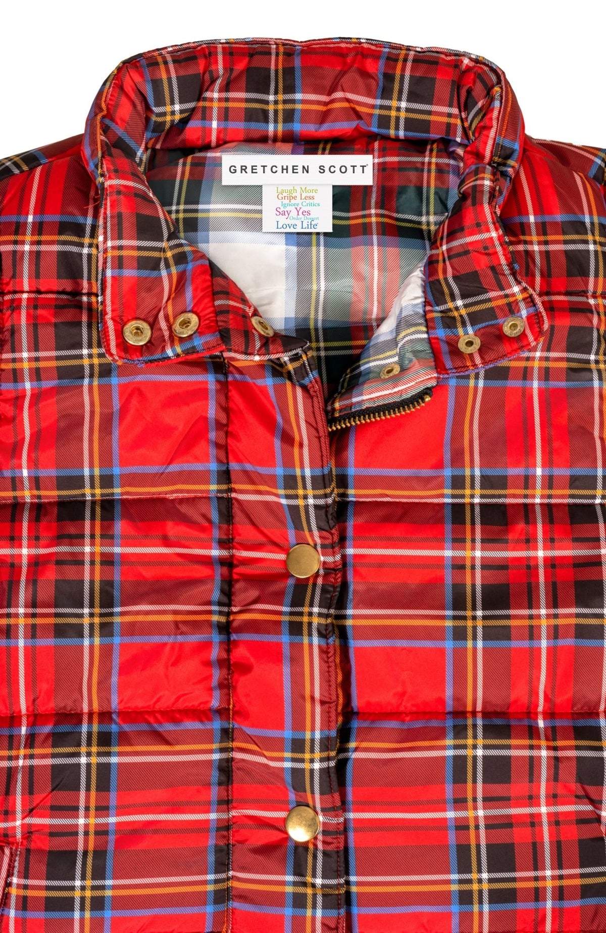 Puffer Vest - Duke Of York Red Multi