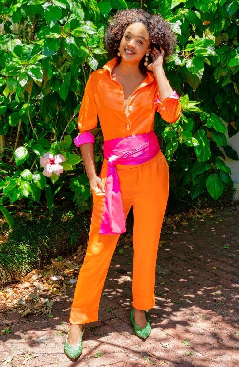 Pull On Pant - Mix Master Solid - Final Sale Orange