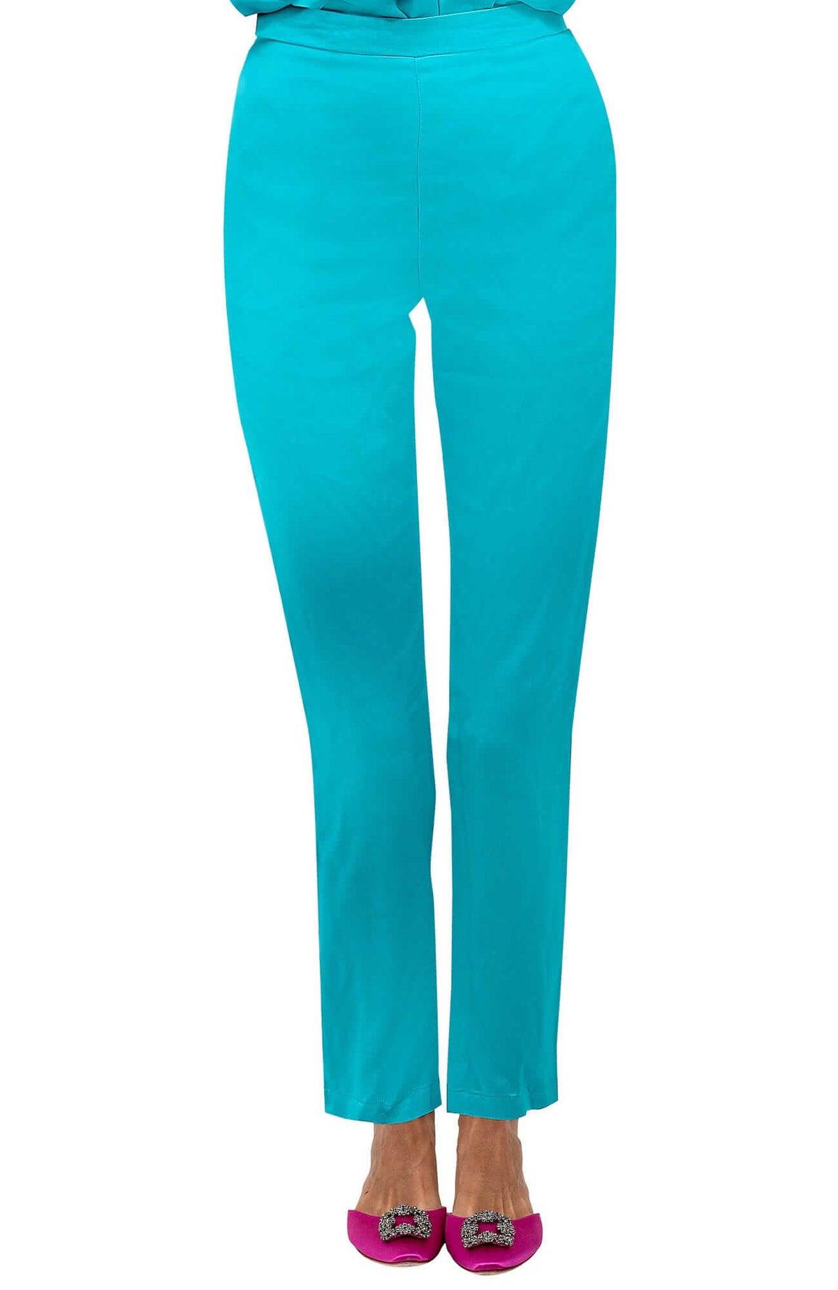 Pull On Pant - Mix Master Solid - Final Sale Turquoise