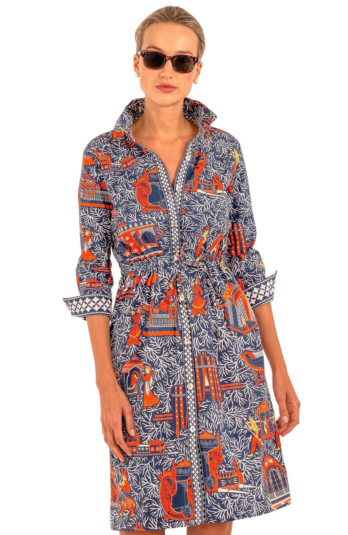 Pulley Dress - Palanquin Party - Final Sale Navy