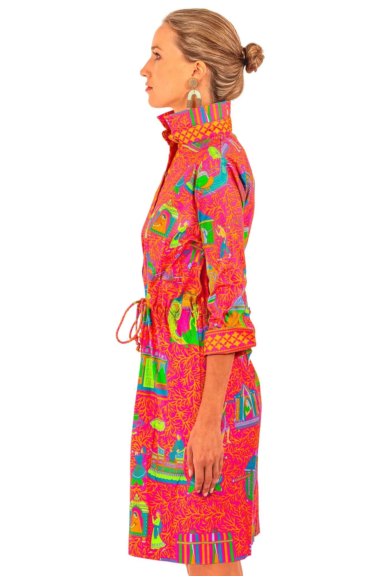 Pulley Dress - Palanquin Party - Final Sale Pink