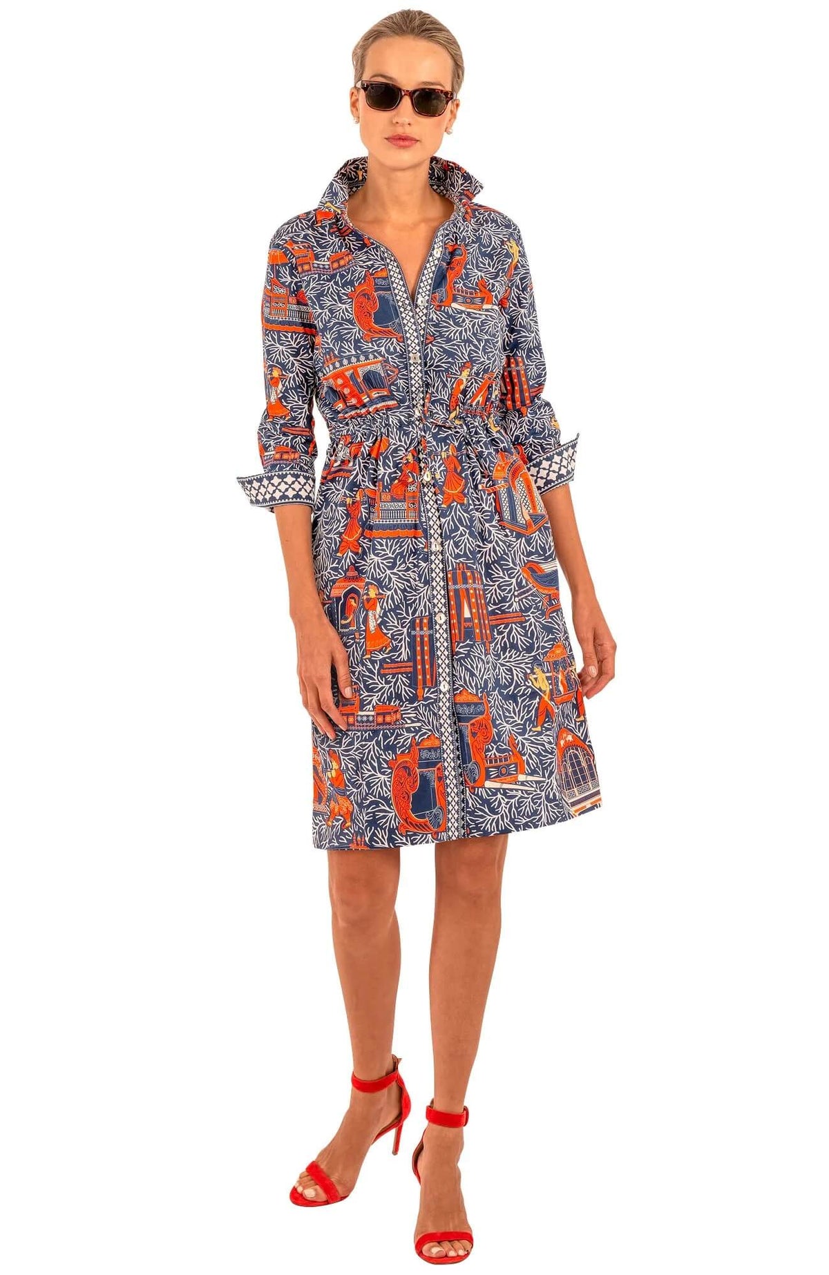 Pulley Dress - Palanquin Party - Final Sale Navy