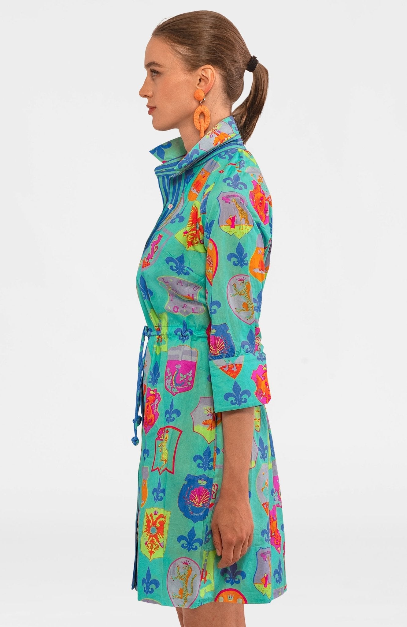 Pulley Dress - Siena - Final Sale Turquoise