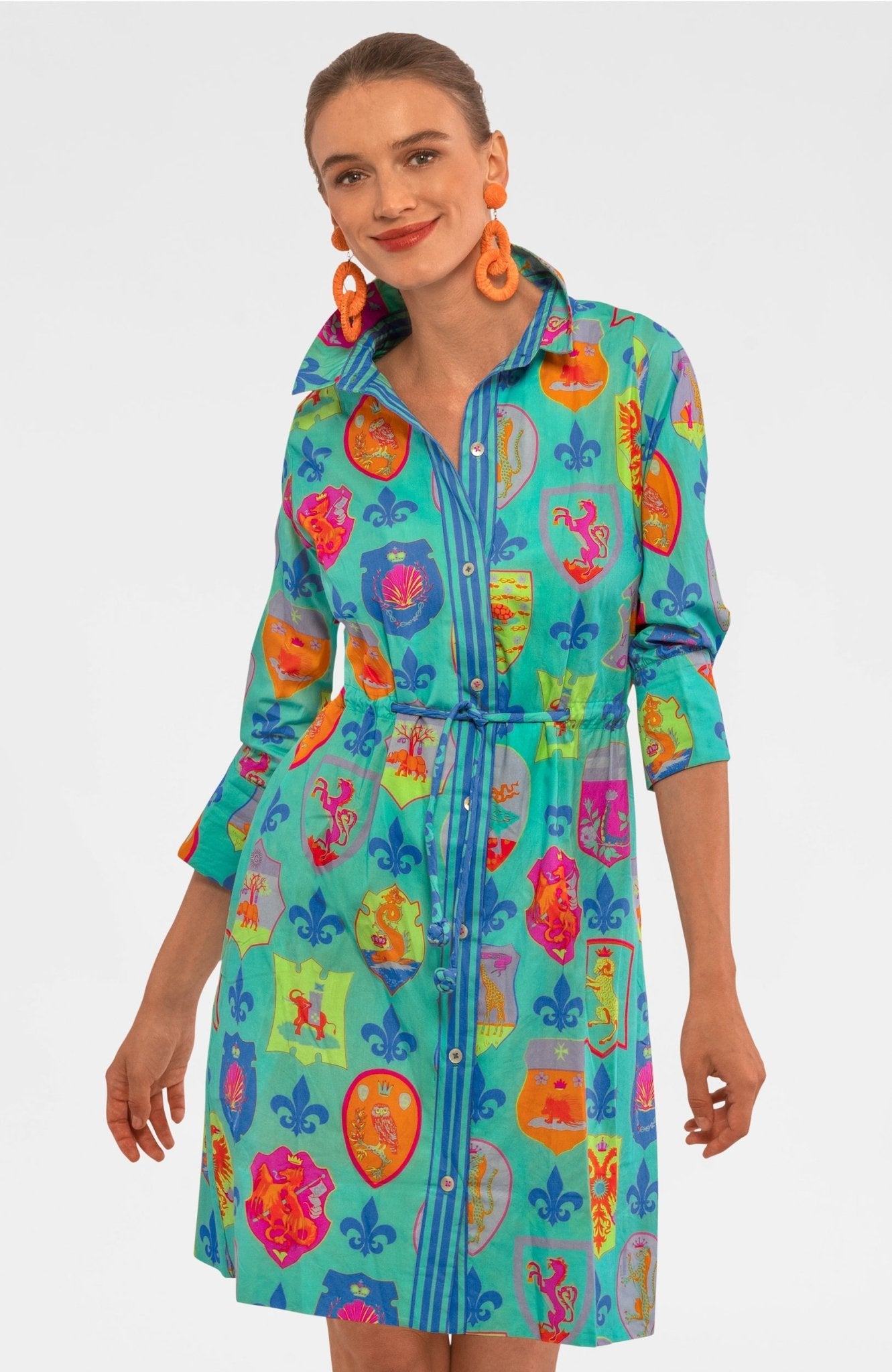 Pulley Dress - Siena - Final Sale Turquoise